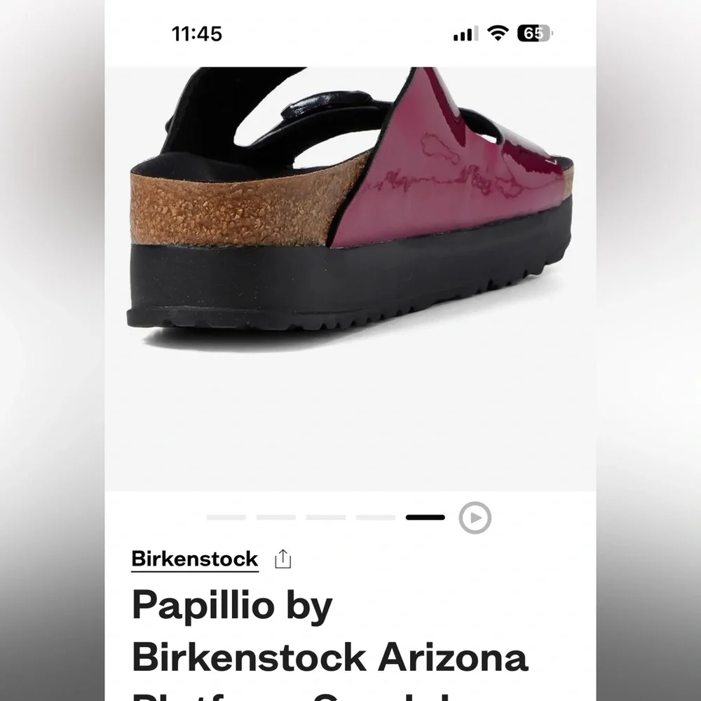 Birkenstock papillio red metallic sandals - Picture 8 of 10